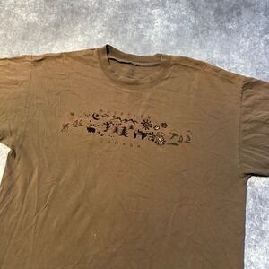 Vintage‎ Whistler Canada Faded Brown Graphic T Shirt Men's XL